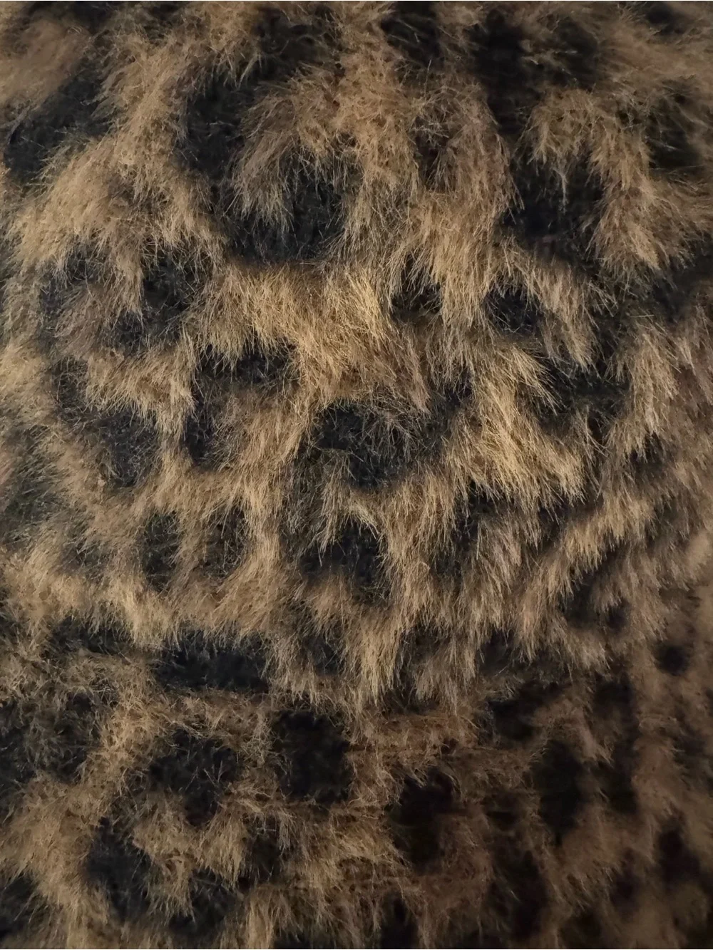 Fuzzy Leopard Print Bucket Hat Y2K Mob Wife Faux Fur Sonoma NWOT